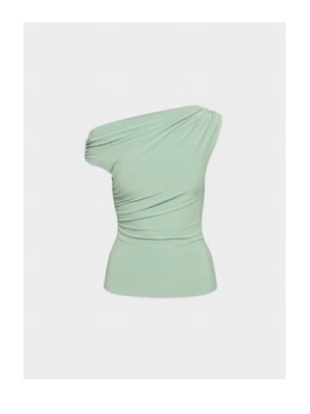 Aritzia One-Shoulder Ruched Camisole - Mint